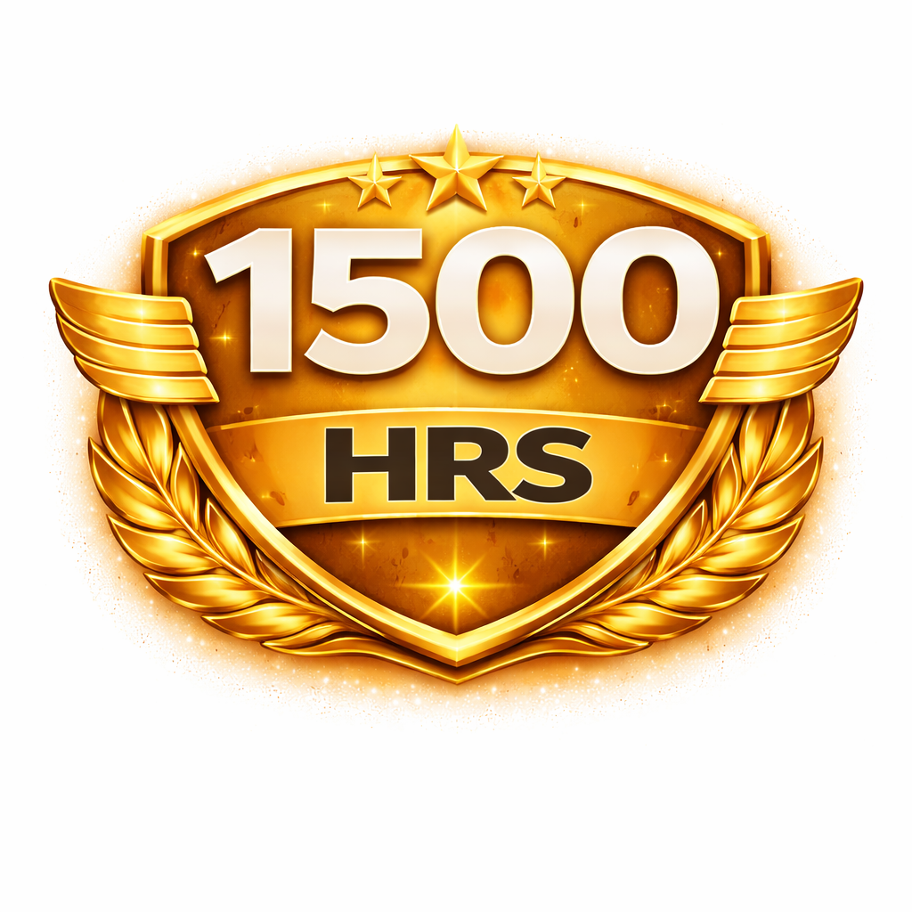 Exceptionnel !
Vous avez cumulé 1500 heures de vol !
Votre dévouement et votre engagement sont essentiels à notre succès !
 - 
Exceptional!
You have flown 1500 hours!
Your dedication and commitment are fundamental to our success!