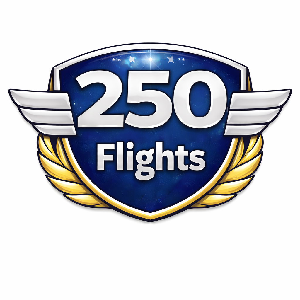 Excellent !
Vous avez effectué 250 vols !
Votre engagement a été remarqué.
 - 
Excellent!
You have completed 250 flights!
Your commitment has been noticed.