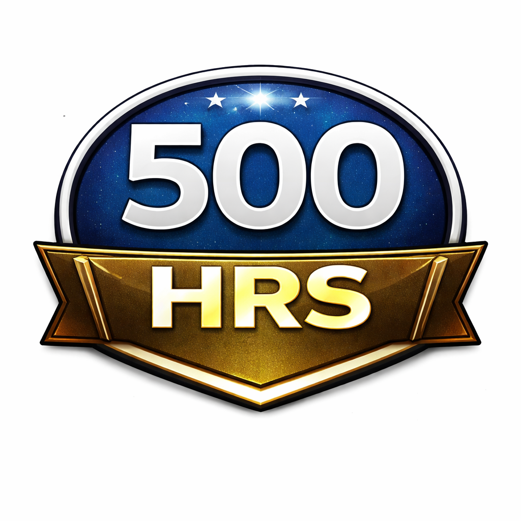 Formidable !
Vous avez atteint 500 heures de vol !
Votre contribution constante est un facteur déterminant dans notre succès.
 - 
Outstanding!
You have reached 500 hours of flight time!
Your sustained contribution is a decisive factor in our achievements.