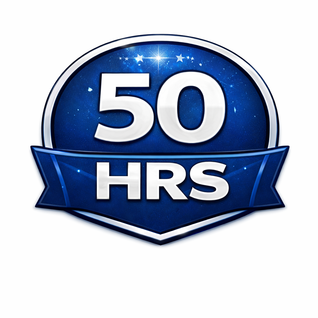 Félicitations !
Vous avez atteint 50 heures de vol !
Continuez comme ça !
 - 
Congratulations!
You have reached 50 hours of flight time!
Keep it coming...