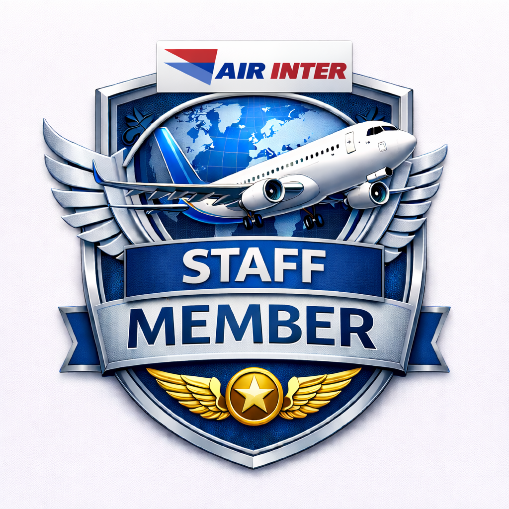 Cette distinction récompense le service exceptionnel, le sens des responsabilités et l'engagement continu en tant que membre du personnel d'Air Inter.
 - 
This honor acknowledges outstanding service, responsibility, and continued involvement in supporting Air Inter as a Staff Member.